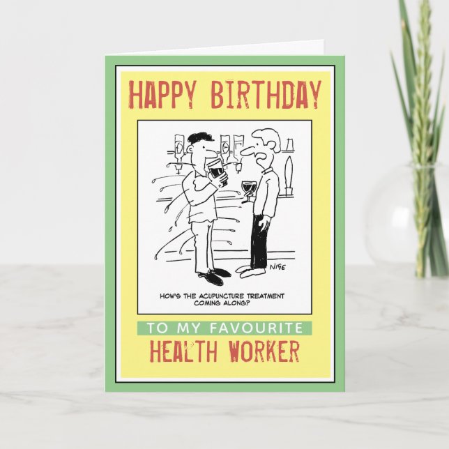 Tarjeta Feliz cumpleaños a un trabajador de la salud (Anverso)