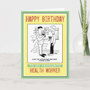 Tarjeta Feliz cumpleaños a un trabajador de la salud