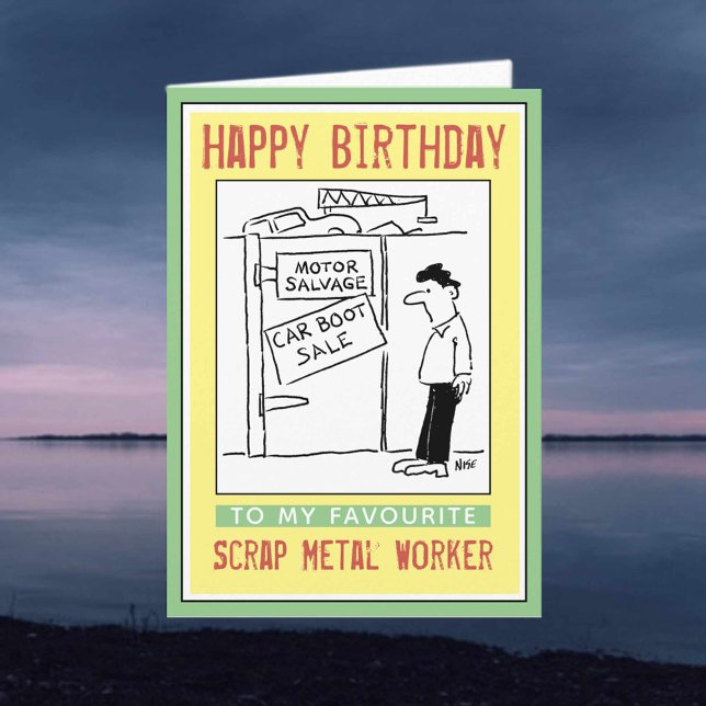 Tarjeta Feliz cumpleaños a un trabajador Metalizado desped (Subido por el creador)