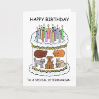 Feliz cumpleaños a un veterinario