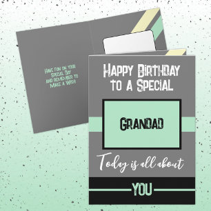 Tarjeta Feliz cumpleaños a una menta gris especial de gran