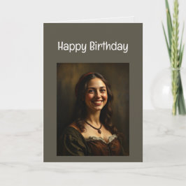 Tarjeta Feliz cumpleaños a una mujer maravillosa graciosa