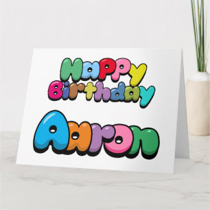 Tarjeta Feliz cumpleaños Aaron