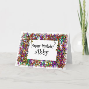 Tarjeta Feliz cumpleaños Abby