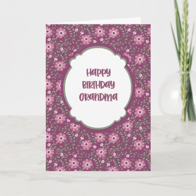 Tarjeta Feliz Cumpleaños Abuela (Anverso)
