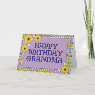 Tarjeta Feliz cumpleaños, abuela