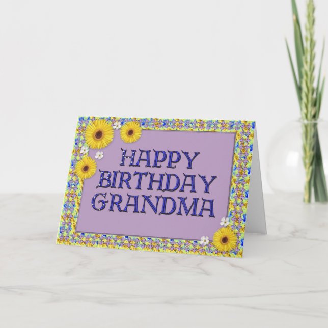 Tarjeta Feliz cumpleaños, abuela (Anverso)