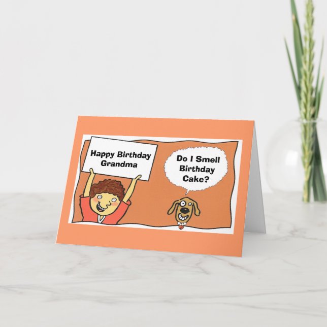 Tarjeta Feliz Cumpleaños, Abuela. (Anverso)