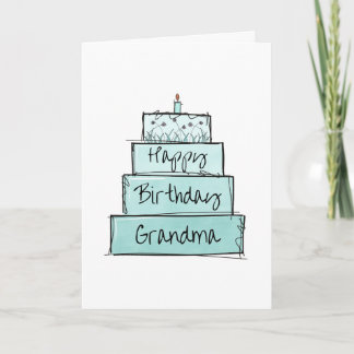 Tarjeta Feliz cumpleaños, abuela