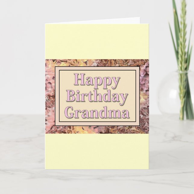 Tarjeta Feliz cumpleaños, abuela (Anverso)