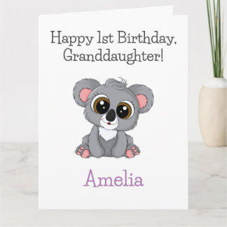 Tarjeta Feliz cumpleaños, abuela Cute Koala