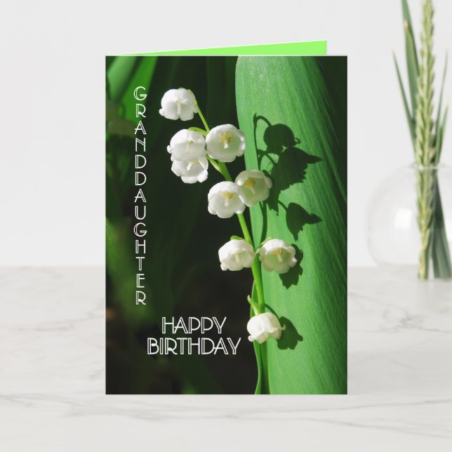 Tarjeta Feliz cumpleaños, abuela Lily del Valle (Anverso)