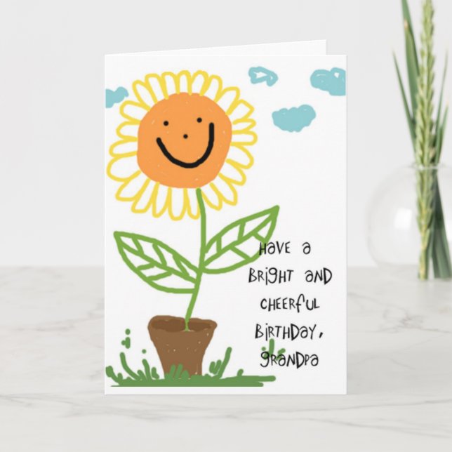 Tarjeta Feliz cumpleaños abuelo (Anverso)