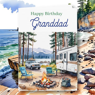 Tarjeta Feliz Cumpleaños Abuelo   Caja de Aparejos de Pesc