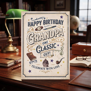 Tarjeta Feliz Cumpleaños Abuelo Celebra con Amor
