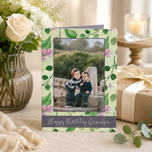 Tarjeta Feliz Cumpleaños Abuelo Foto Floral