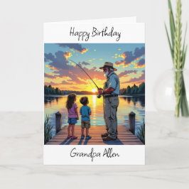Tarjeta Feliz cumpleaños, abuelo personalizado