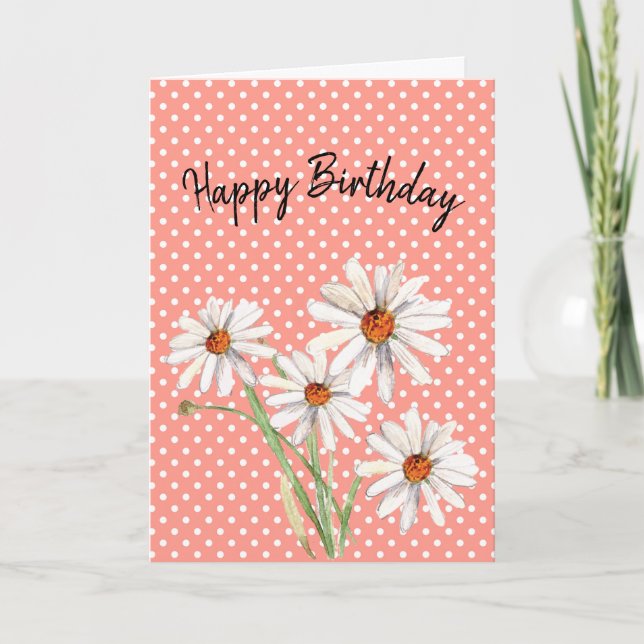 Tarjeta Feliz cumpleaños acuarela (Anverso)