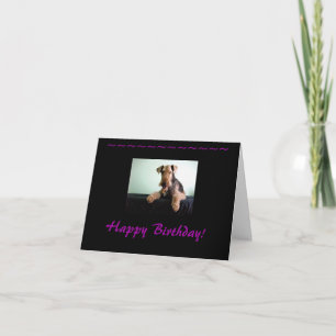 Tarjeta Feliz cumpleaños Airedale Terrier