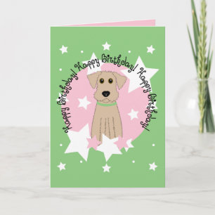 Tarjeta Feliz cumpleaños Airedale Terrier