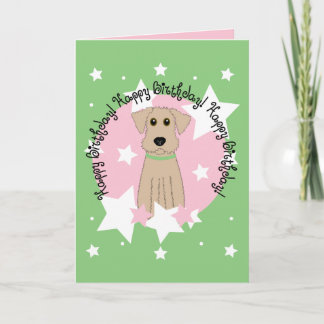 Tarjeta Feliz cumpleaños Airedale Terrier