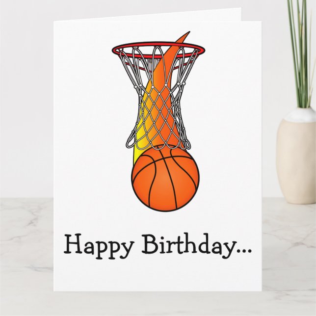 Tarjeta Feliz cumpleaños al básquetbol de toda la banda (Anverso)