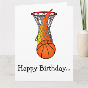 Tarjeta Feliz cumpleaños al básquetbol de toda la banda