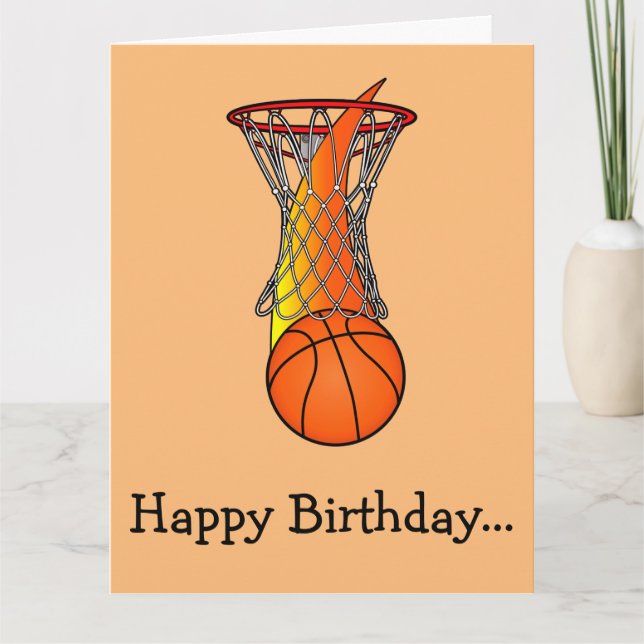 Tarjeta Feliz cumpleaños al básquetbol de toda la banda (Anverso)