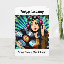 Tarjeta Feliz cumpleaños al Chica más frío que conozco