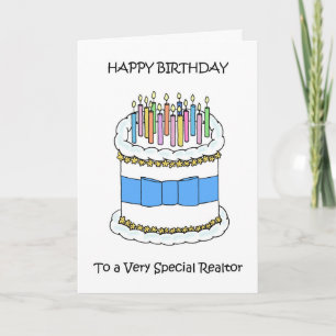 Tarjeta Feliz Cumpleaños al Corredor de Inmuebles