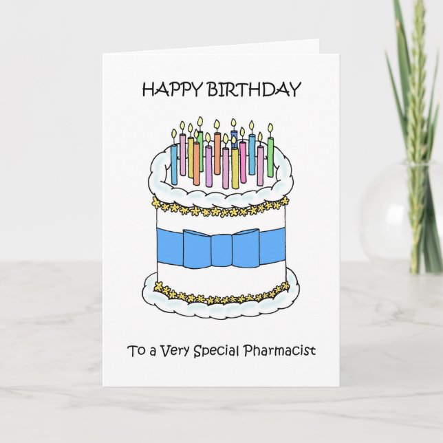 Tarjeta Feliz Cumpleaños al Farmacéutico (Anverso)
