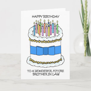 Tarjeta Feliz cumpleaños al futuro hermano en la ley