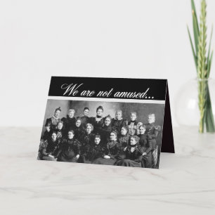 Tarjeta Feliz cumpleaños al grupo de damas de época