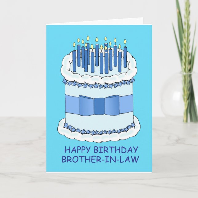 Tarjeta Feliz cumpleaños al hermano en la ley (Anverso)