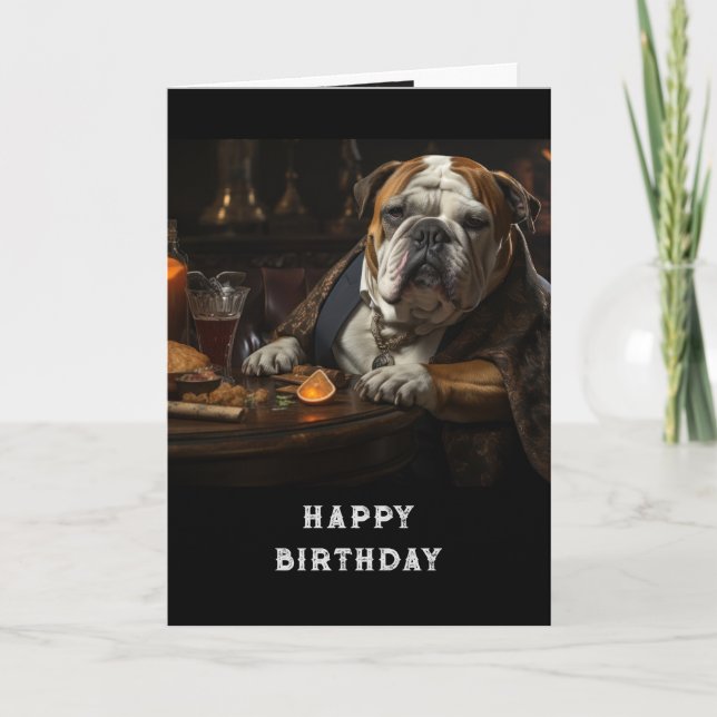 Tarjeta Feliz cumpleaños al humor animal de Big Dog Fun (Anverso)