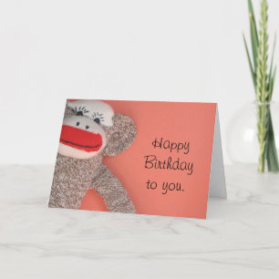 Tarjeta Feliz cumpleaños al mono