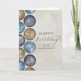 Tarjeta Feliz cumpleaños al papá Círculos masculinos