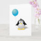 Tarjeta Feliz cumpleaños al pingüino saludo (Orchid)