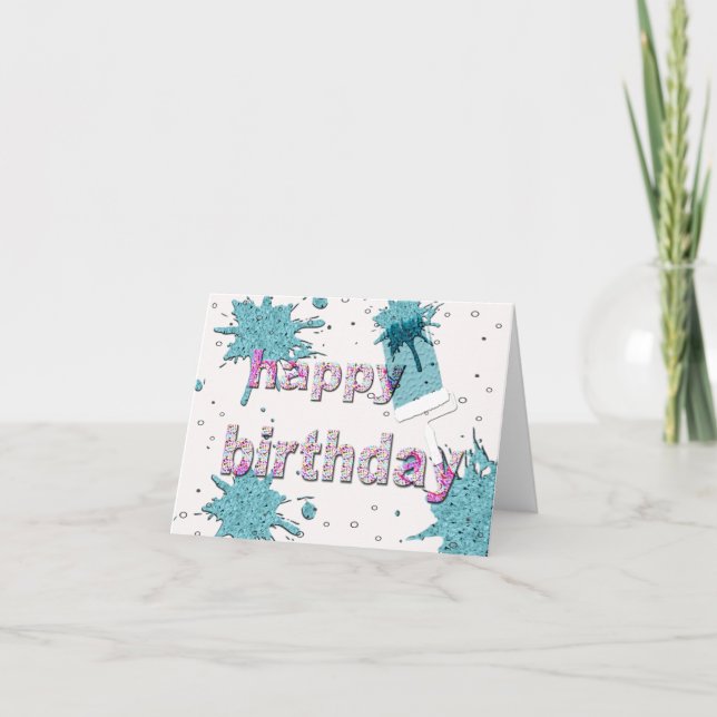 Tarjeta ¡Feliz cumpleaños al pintor! (Anverso)