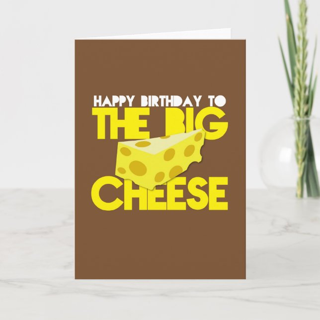 Tarjeta Feliz cumpleaños al QUESO GRANDE (Anverso)