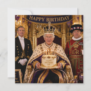 Tarjeta Feliz cumpleaños al Rey Carlos III