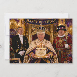 Tarjeta Feliz cumpleaños al Rey Carlos III