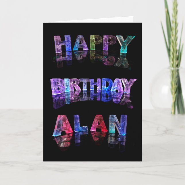 Tarjeta Feliz cumpleaños Alan Card (Anverso)