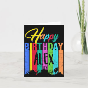 Tarjeta Feliz Cumpleaños Alex Regalo Personalizado Nombre
