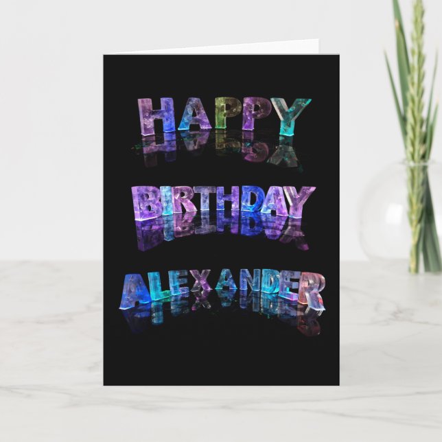 Tarjeta Feliz cumpleaños Alexander Card (Anverso)