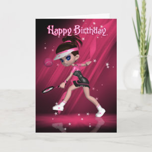 Tarjeta Feliz Cumpleaños - ¿Alguien Por Tenis?