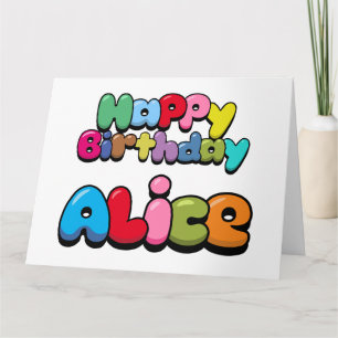 Tarjeta Feliz cumpleaños Alice