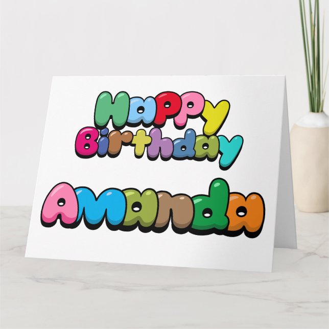 Tarjeta Feliz cumpleaños Amanda (Anverso)