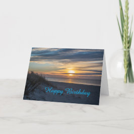 Tarjeta Feliz cumpleaños, amanecer