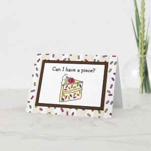 Tarjeta Feliz cumpleaños, amante, ¿puedo tener una pieza?